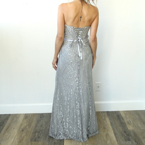 Dancing Queen Bridal Lace Strapless Dress Corset - Picture 3 of 6